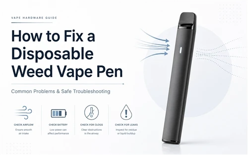 कैसे डिस्पोजेबल खरपतवार vape पेन को ठीक करने के लिए? सामान्य समस्याएं और सुधार